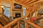 Cozy Up By The Wood Burning Fireplace 